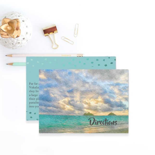 Carte D'accompagnement Itinéraire Mariage du Paradis Tropical Turquoise (Créateur téléchargé)