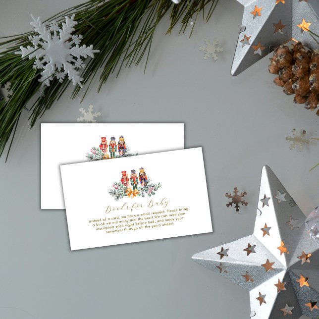 Carte D'accompagnement It's Cold Outside Nutcracker Books Baby Shower  (It's Cold Outside Nutcracker Books Baby Shower Enclosure Card)