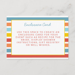 Carte D'accompagnement It's Fun To Be One Colorful Enclosure Card