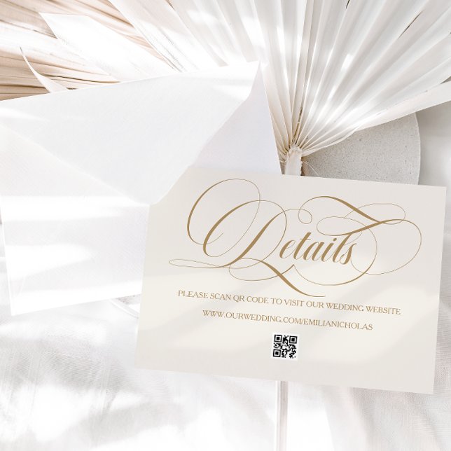 Carte D'accompagnement Ivory Black Classic Simple Mariage (Créateur téléchargé)