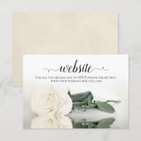 Ivory White Rose Elegant Wedding Website