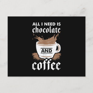Carte D'accompagnement J'Aime Le Chocolat Et Le Café