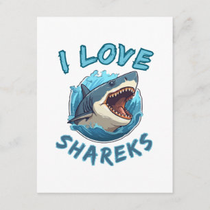 Carte D'accompagnement J'aime les requins Fisher