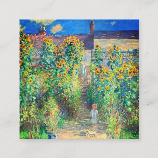 Carte D'accompagnement Jardin aux fleurs de Monet (Devant)
