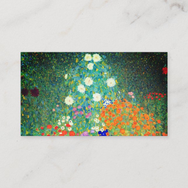 Carte D'accompagnement Jardin aux fleurs Gustav Klimt (Devant)