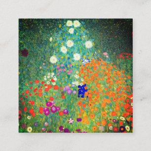 Carte D'accompagnement Jardin aux fleurs Gustav Klimt