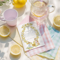 Jardin de citron avec douche de bébé souris