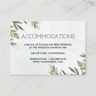 Carte D'accompagnement Jardin d'été Aquarelle Mariage floral
