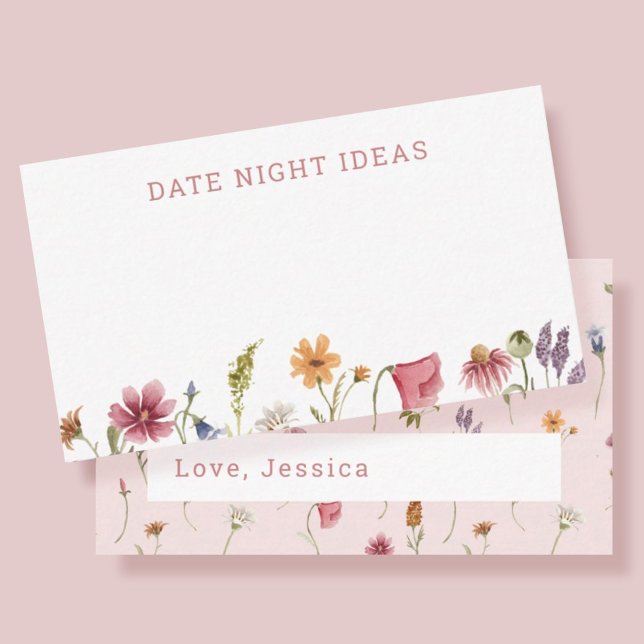 Carte D'accompagnement Jardin fleur sauvage Date Nuit Idées (Créateur téléchargé)
