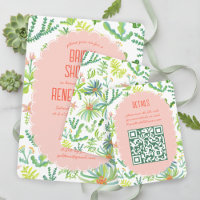 Jardin Jungle Aquarelle QR CODE PERSONNALISÉ ENTER