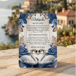 Carte D'accompagnement Jardin romantique victorien aux cygnes et roses bl