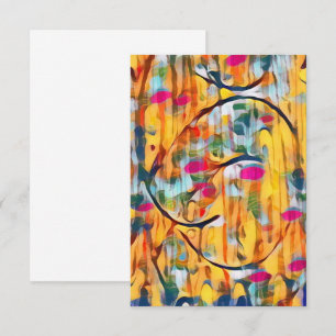 Carte D'accompagnement Jaune Abstrait