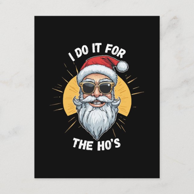 Carte D'accompagnement Je le fais pour Ho s Funny Noël père Noël (Devant)