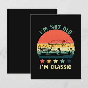 Carte D'accompagnement Je ne suis pas vieux Je suis classique