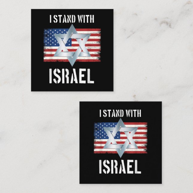 Carte D'accompagnement je suis avec israël (Devant / Derrière)