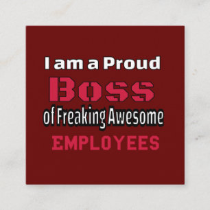 Carte D'accompagnement Je suis un patron fier de Freaking Awesome Employé