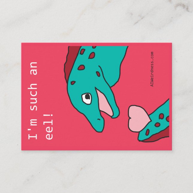 Carte D'accompagnement Je suis une telle anguille ! - AI Valentine (Devant)