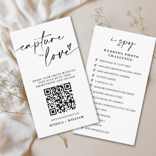 Carte D'accompagnement J'espionne le jeu Mariage   Capturez le code QR d'