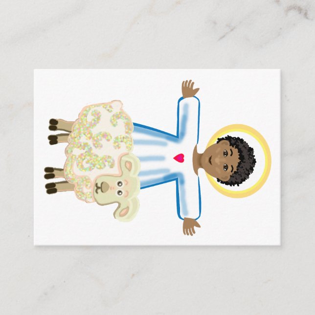 Carte D'accompagnement Jésus Bon Berger prière pour les enfants (Devant)