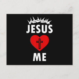 Carte D'accompagnement Jésus m'aime chrétien religieux