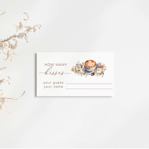 Carte D'accompagnement Jeu de Baby Shower de mariage Combien de baisers C