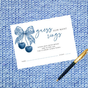 Carte D'accompagnement Jeu de Baby Shower : Quelque Chose de Bleu, Combie