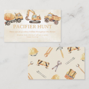 Carte D'accompagnement Jeu de chasse de Pacifier de construction