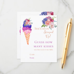 Carte D'accompagnement Jeu de devinette drôle à la cuillère Crème glacée 