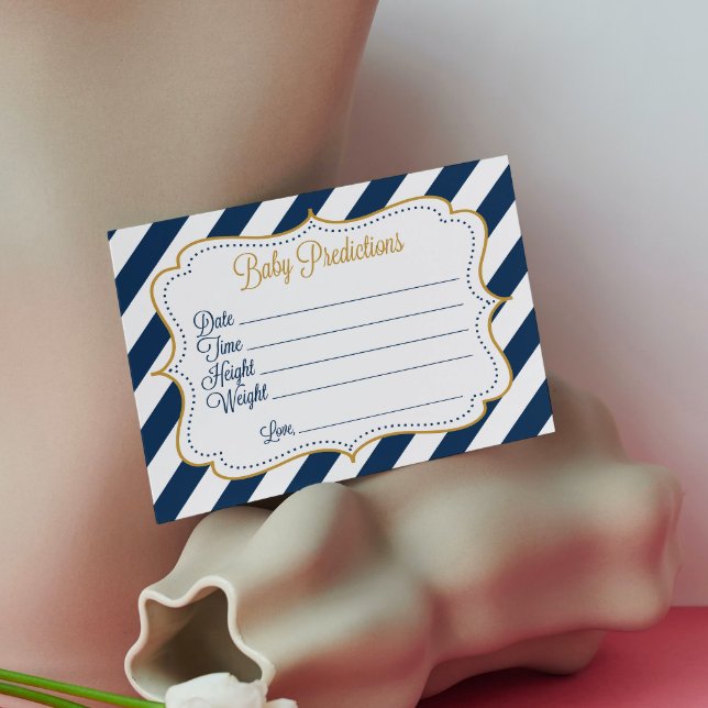 Carte D'accompagnement Jeu de douche prédictions bébé, Hauteur, Poids, Da (Créateur téléchargé)