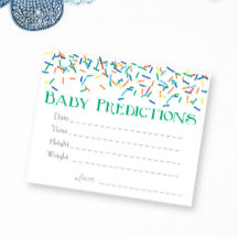 Jeu de prédictions pour bébé bébé saupoudré