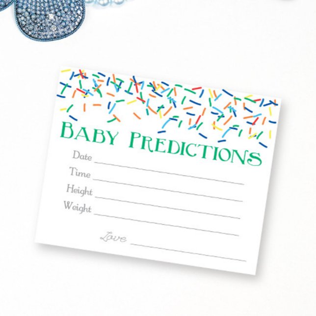 Carte D'accompagnement Jeu de prédictions pour bébé bébé saupoudré (Créateur téléchargé)