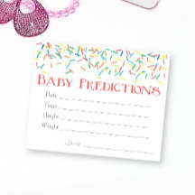 Jeu de prédictions pour bébé fille Sprinkle Baby