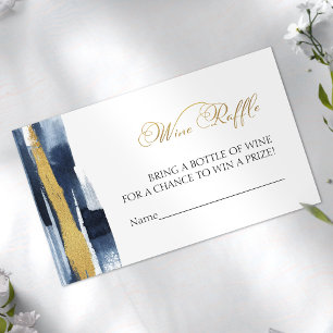 Carte D'accompagnement Jeu de raffe de vin   Fête des mariées bleue Abstr