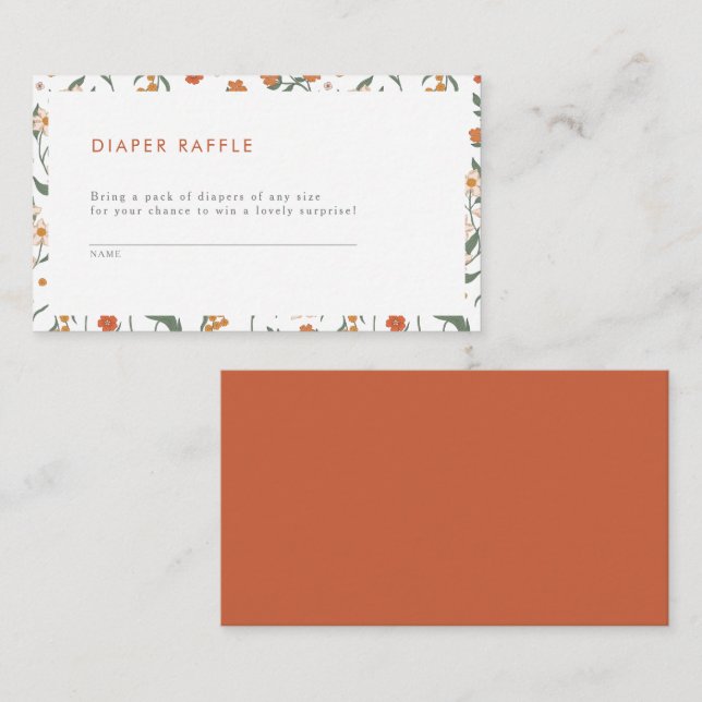 Carte D'accompagnement Jeu Retro Retro Super Diaper Raffle (Devant / Derrière)