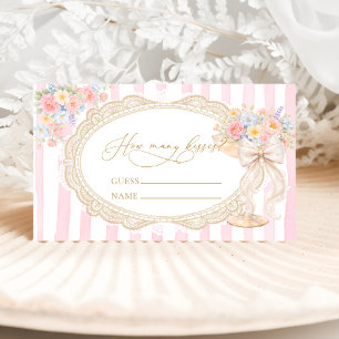 Carte D'accompagnement Jeux de combiens de baisers au Prosecco Petals