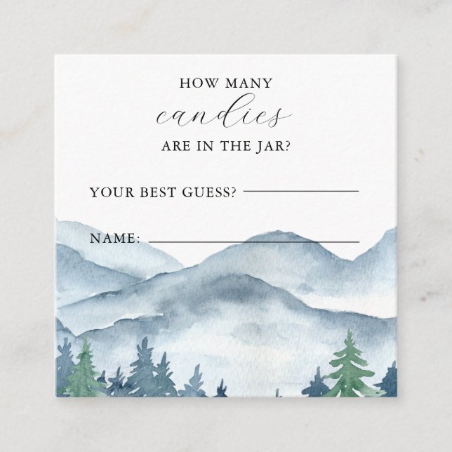 Carte D'accompagnement Jeux de devinette pour Baby Shower sur le thème de (Devant)