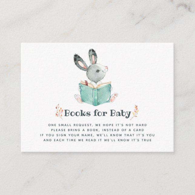 Carte D'accompagnement Joli Automne - Demande de livre pour Baby Shower d (Devant)