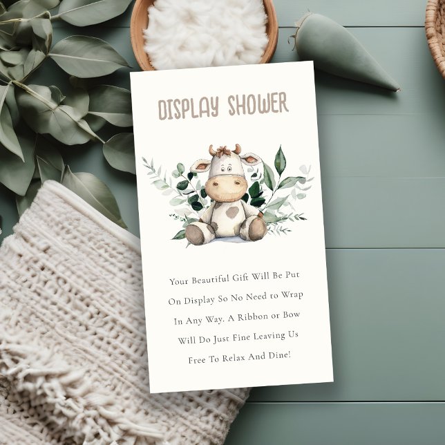 Carte D'accompagnement Joli Baby shower de douche à l'écran pour vache de (Créateur téléchargé)