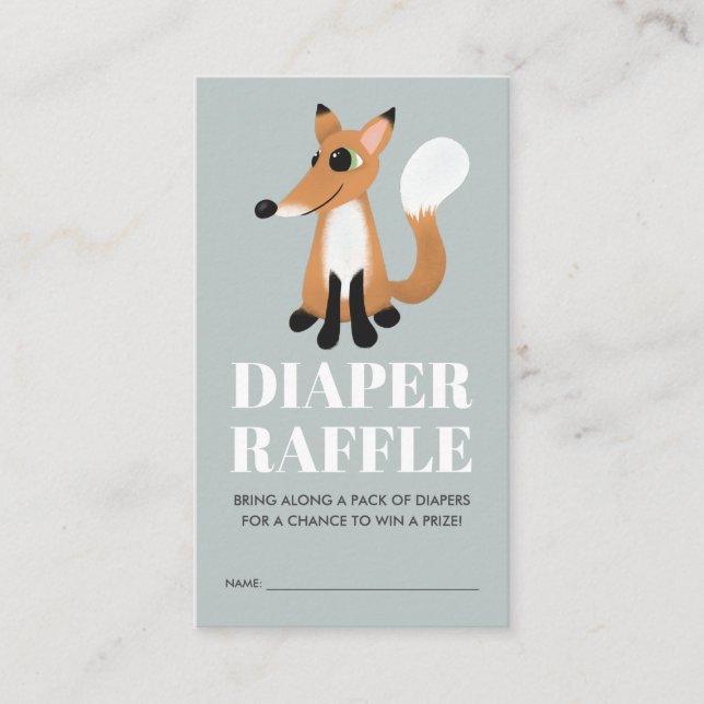 Carte D'accompagnement Joli Baby shower de foin de bois de renard Raffin  (Devant)