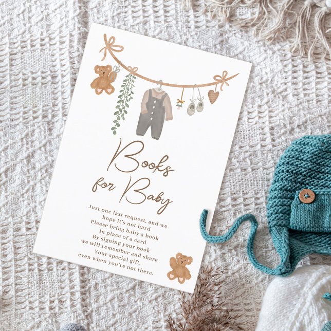 Carte D'accompagnement Joli baby shower de ligne de vêtements apporter un (Créateur téléchargé)