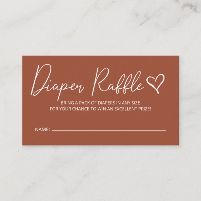 Carte D'accompagnement Joli Baby shower en terre cuite Raffin de couche (Devant)