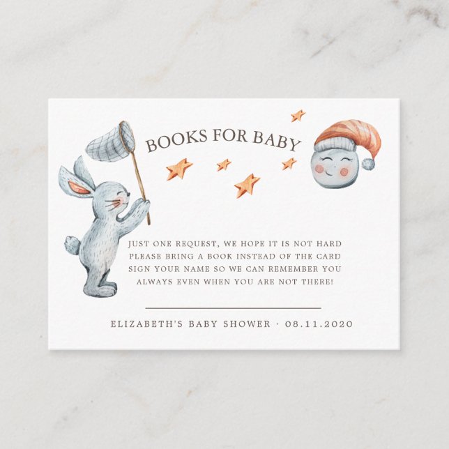 Carte D'accompagnement Joli Bunny Stars Rainbow Diaper Raffle (Devant)
