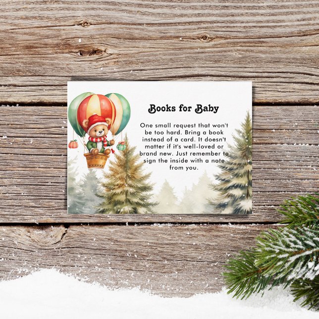 Carte D'accompagnement Joli Noël Tedy Bear Livres d'hiver pour bébé (Créateur téléchargé)