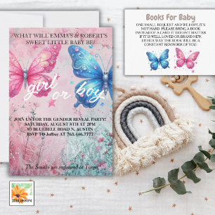 Carte D'accompagnement joli papillon Genre Revela Party jardin