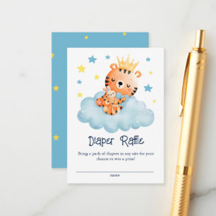 Carte D'accompagnement Joli Petit Baby shower Tigre Déchets Raffin