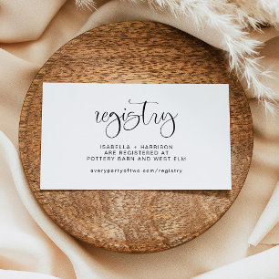 Carte D'accompagnement JOLIE Boho Modern Minimal Mariage Registry Info