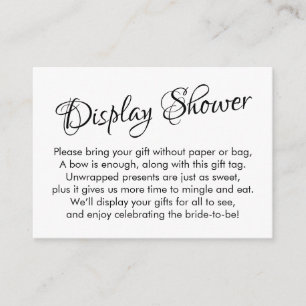 Carte D'accompagnement Jolie carte-cadeau de baby shower Blanc sans embal