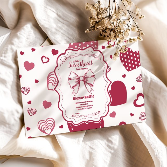 Carte D'accompagnement Jolie chérie Saint Valentin Diapper Raffle (Créateur téléchargé)