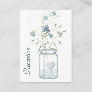 Carte D'accompagnement Jolie cloches bleues dans un boîtier Mariage Mason