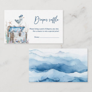 Carte D'accompagnement Jolie Fête de Naissance Thème Marin Tirelire à Cou